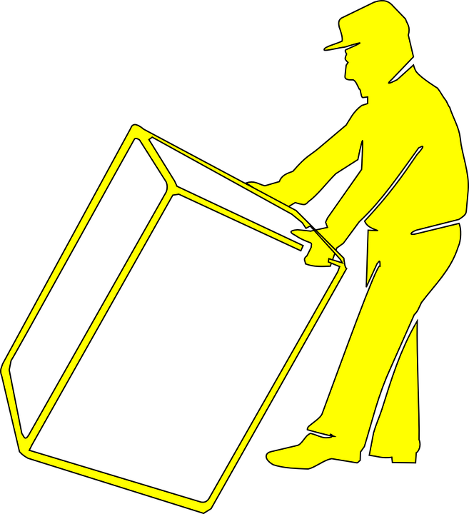 man lifting box illustration